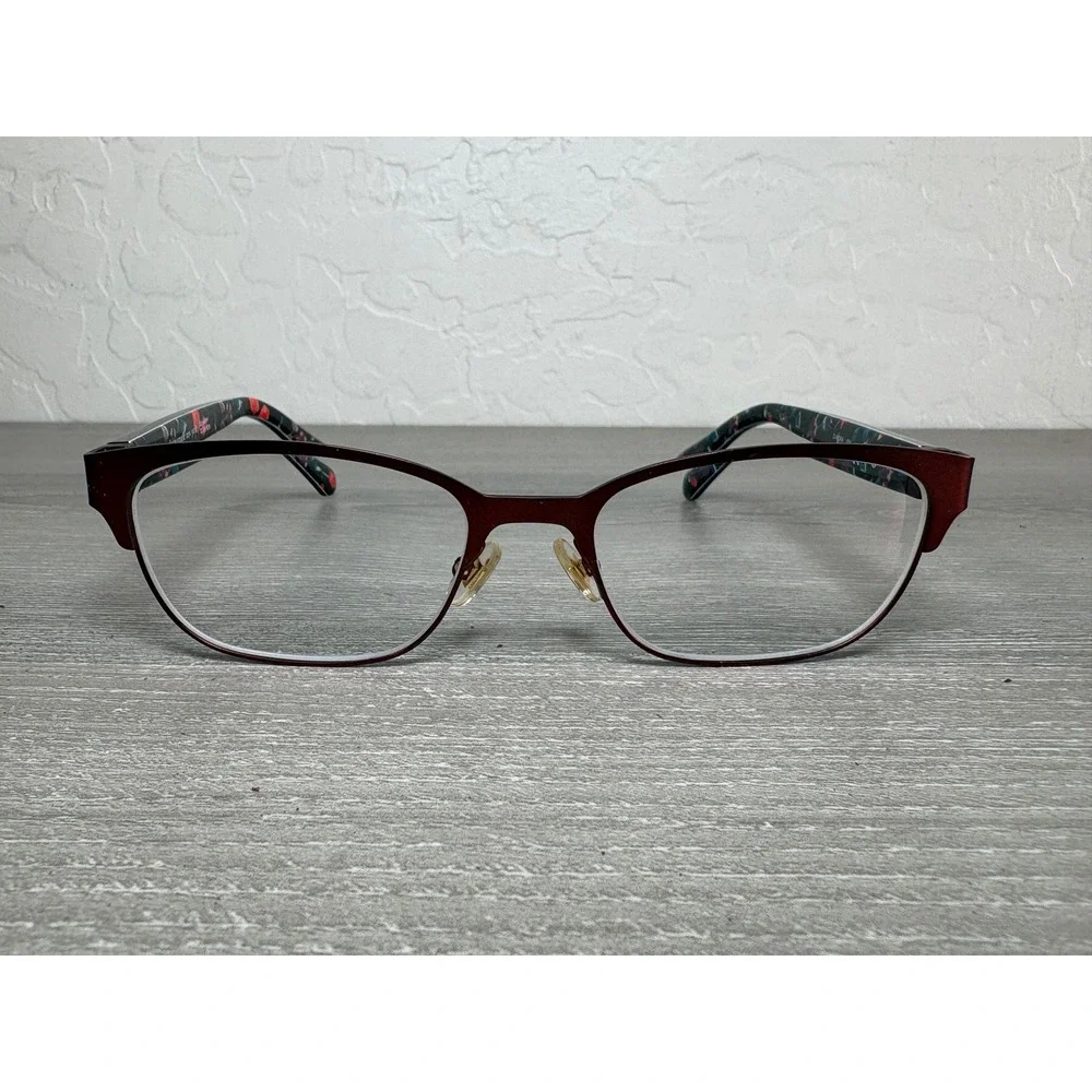Kate Spade New York Diandra Eyeglasses Burgundy Floral‎ Print Women Frames